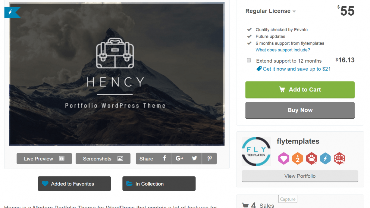 Hency - WordPress Theme is in trending